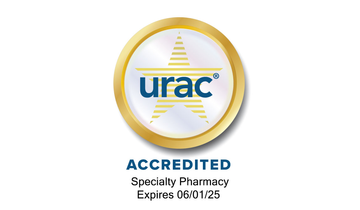 URAC logo with the text accredited above the expiration date of 06/01/25