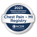 2023 Platinum performance achievement award - Chest pain MRI registry logo