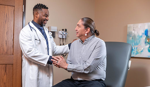 Patient check-up with a doctor.