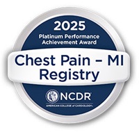 2025 Platinum performance achievement award - Chest pain MRI registry logo