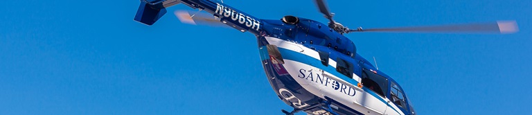 sanford helicopter in the air