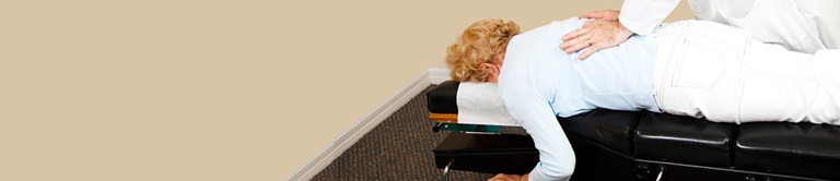 woman at the chiropractor