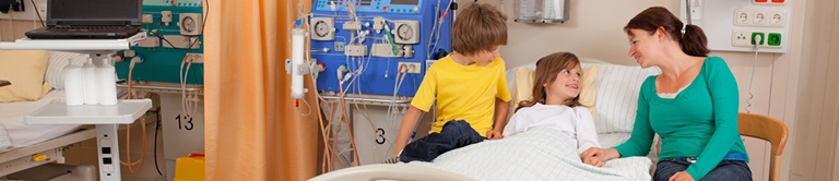 mom with kids in the hospital