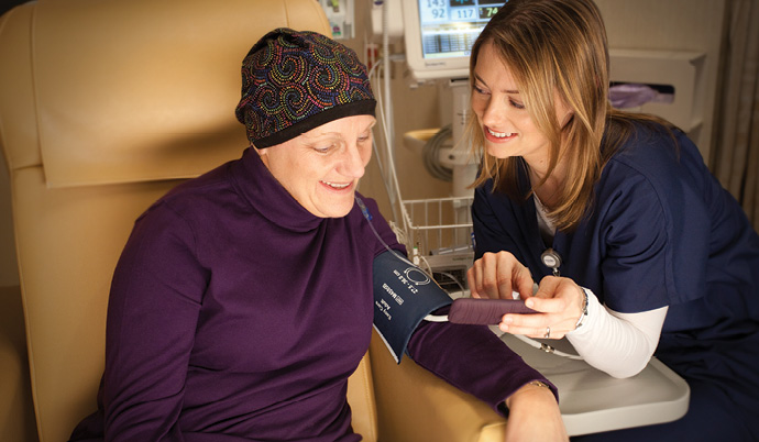 nurse talking with a patient