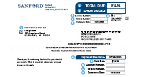 Old Sanford billing statement example.