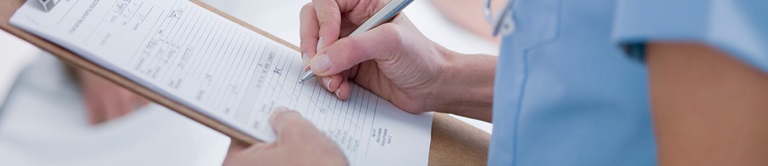 filling out a form